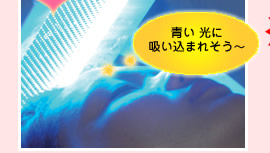 青い光に吸い込まれそう〜