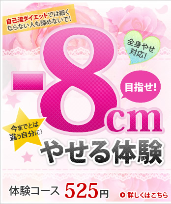 目指せ!-8cmやせるエステ体験