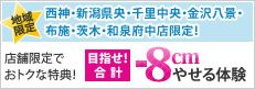 【地域限定】目指せ!-8cmやせる体験