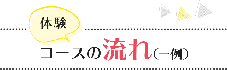 体験コースの流れ（一例）