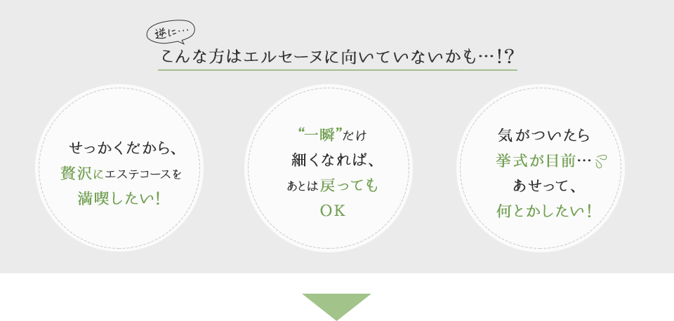 逆にこんな方はエルセーヌに向いてないかも…!?