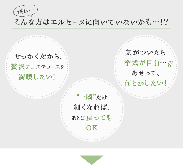 逆にこんな方はエルセーヌに向いてないかも…!?