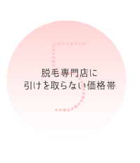 5. 脱毛専門店に引けを取らない価格帯