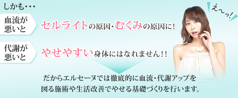 血流が悪いとセルライトの原因・むくみの原因に!代謝が悪いとやせやすい身体にはなれません!
